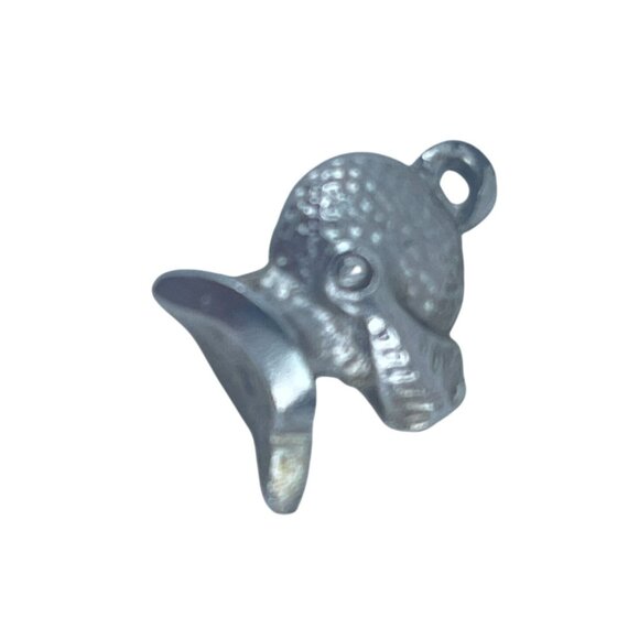 Vintage Knight Helmet Charm Pendant Medieval Armor Head Silver Tone Metal - Picture 1 of 8